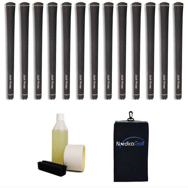 Golf Pride Tour Velvet Jumbo Grip kit - 13 grips, clamp, solvent, tape, towel